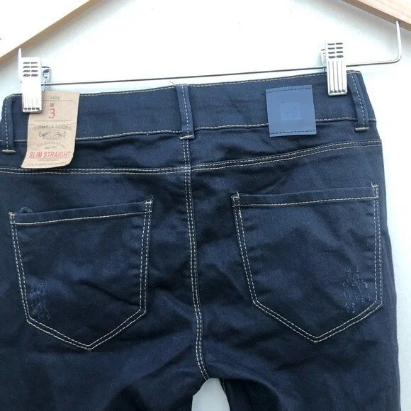 OTB Women's Black Stitch Rip Slim Straight Size 3 - Picture 8 of 9